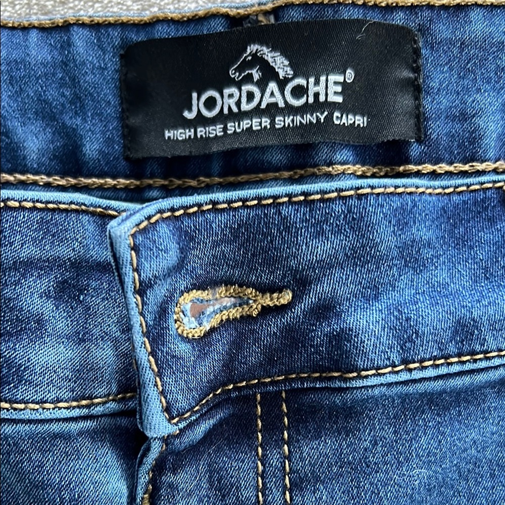 Jordache High Rise Super Skinny Capri Jeans - Blue